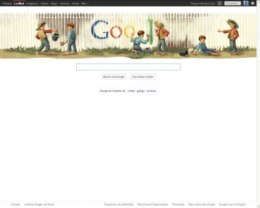 Google dedica el Doodle de hoy a Mark Twain